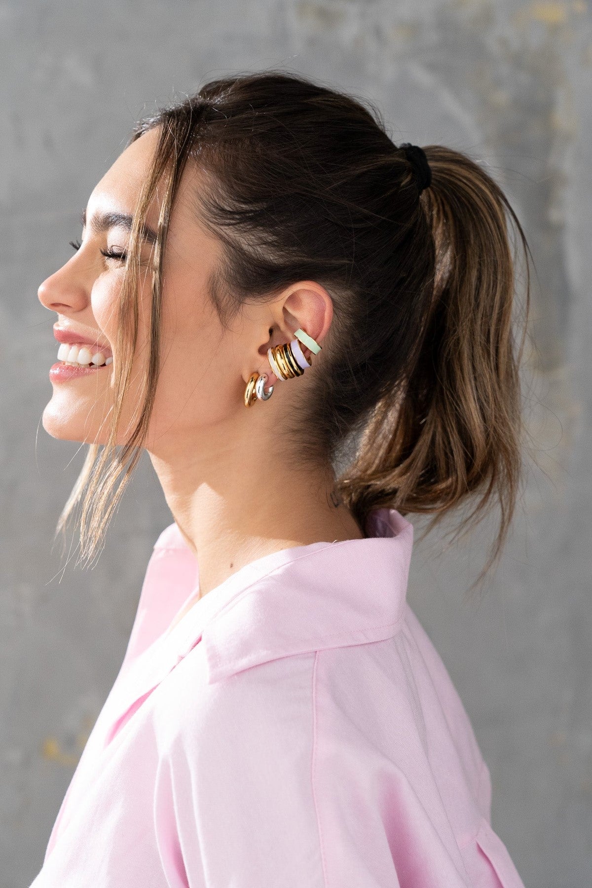 Gold Painted Ear Cuff