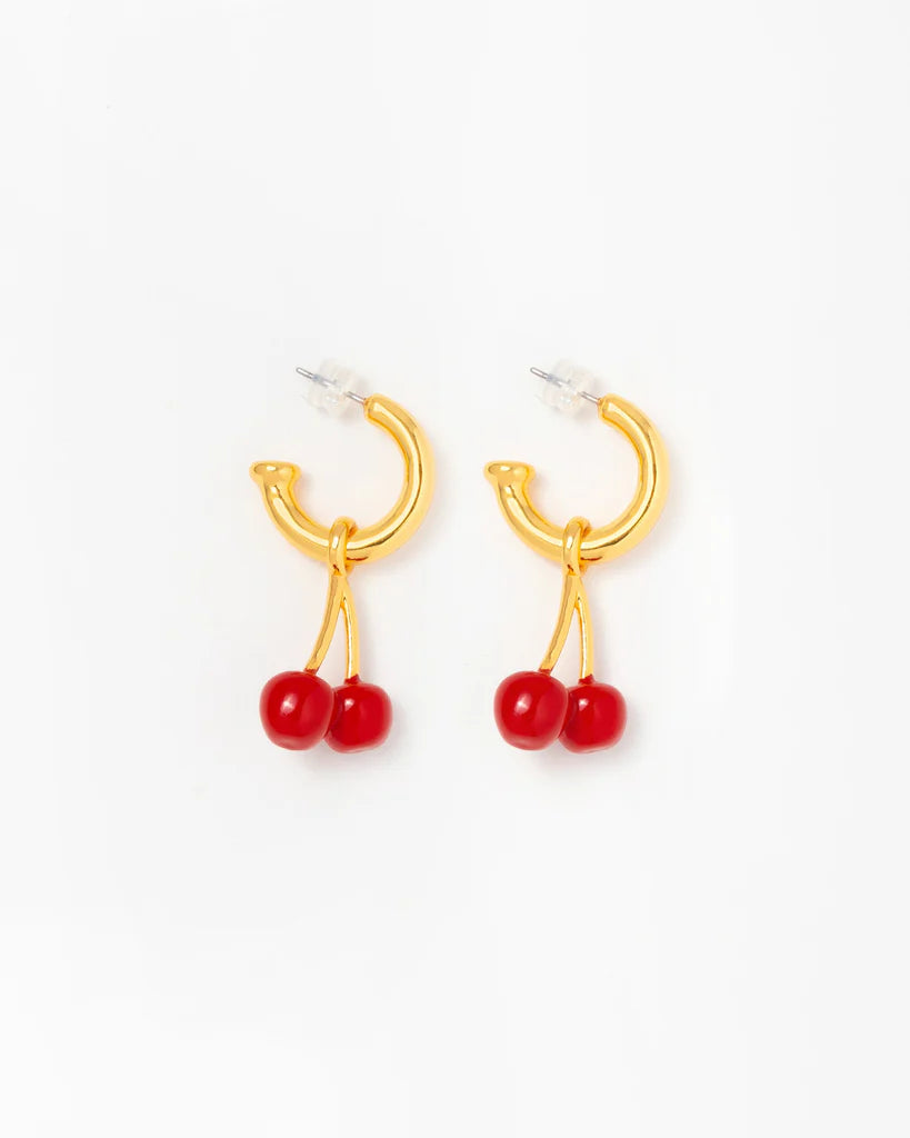 2-in-1 Cherry Hoop Earrings