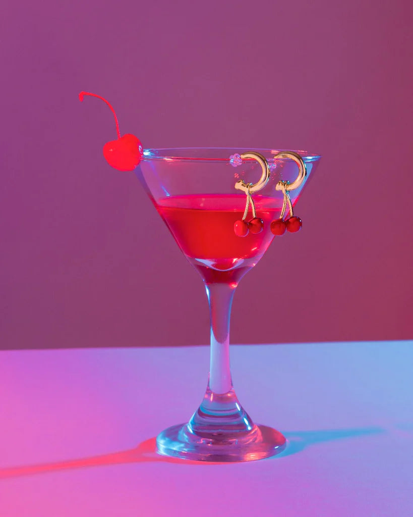 2-in-1 Cherry Hoop Earrings
