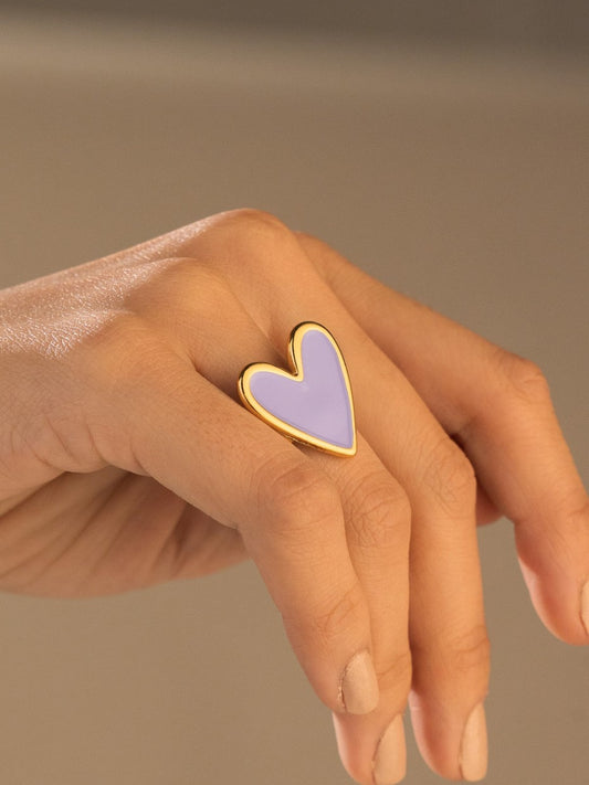 Adjustable Ring Maxi Heart
