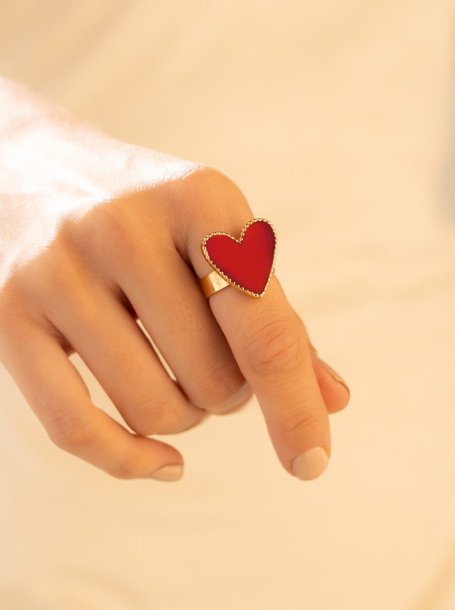 Adjustable Ring Maxi Heart