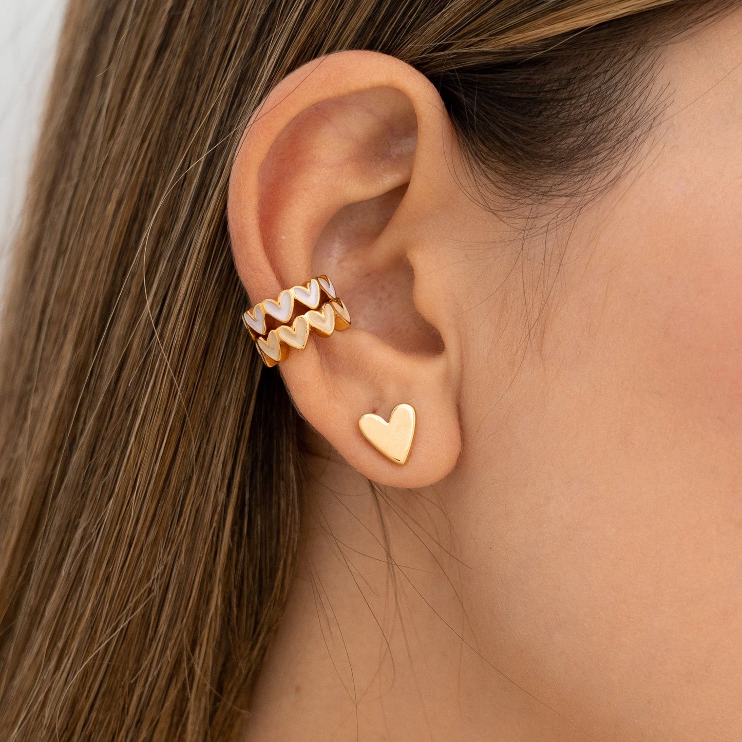 Earrings Set: 1 Pair of Studs & 2 Ear Cuffs