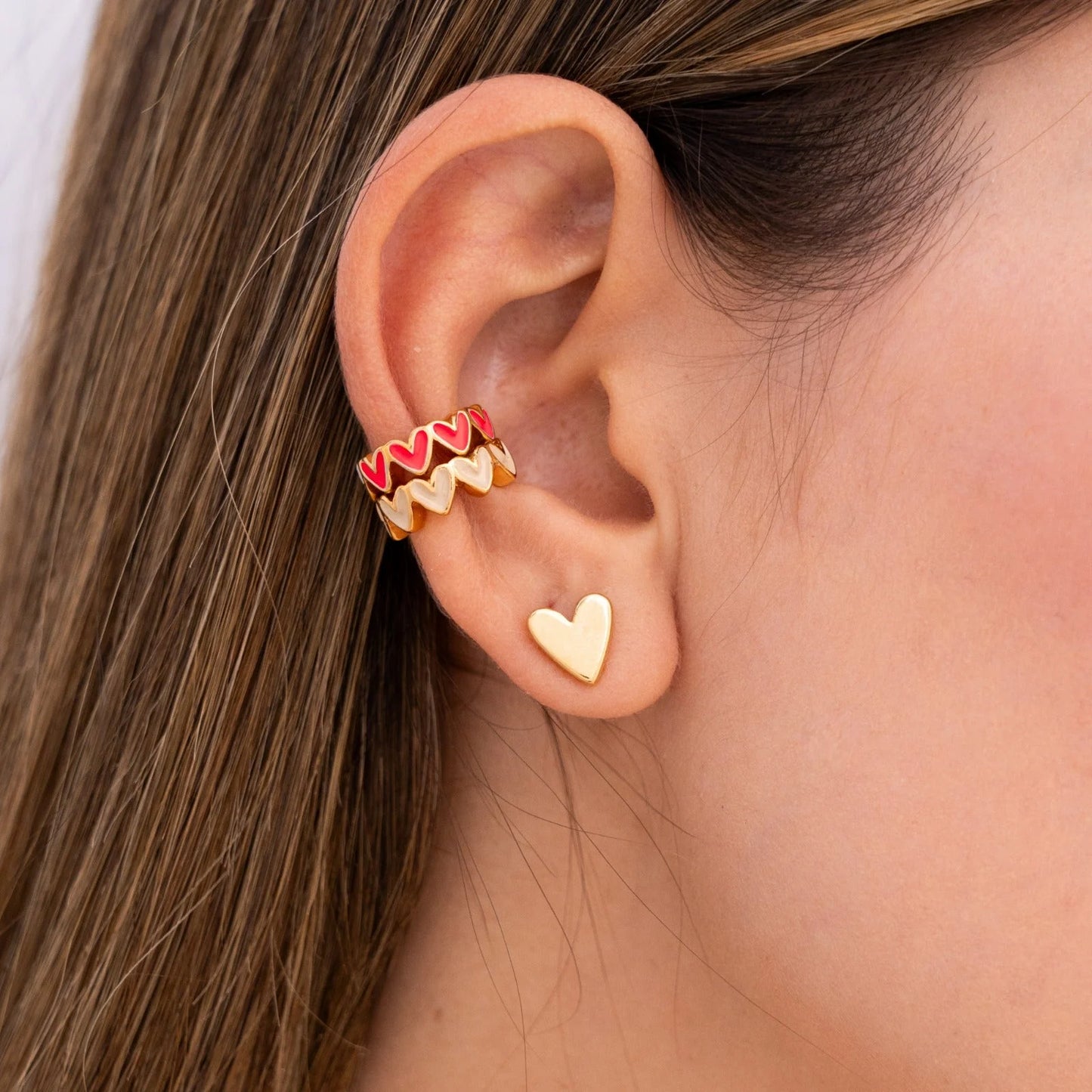 Earrings Set: 1 Pair of Studs & 2 Ear Cuffs