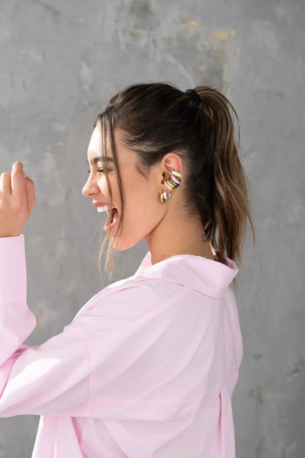 Gold Painted Ear Cuff