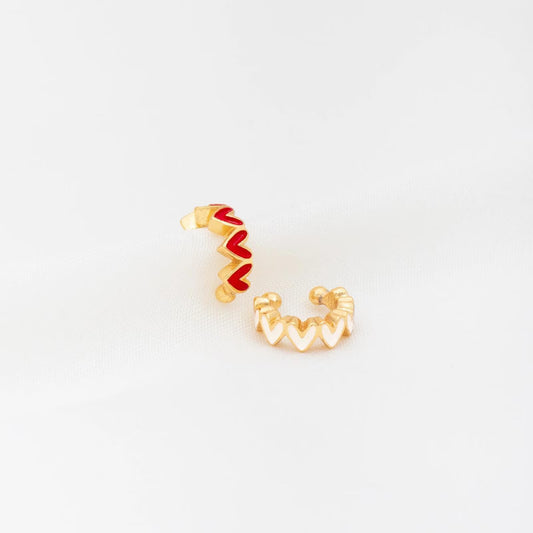 2 Multihearts Ear Cuff Set