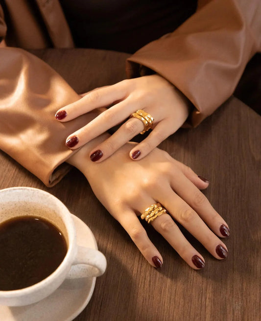 Set of 3 Rings Waves by Issa Vasquez