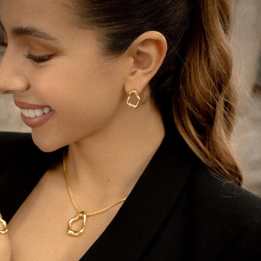 Set of 3 Earrings Amorphous Silhouette by Issa Vasquez